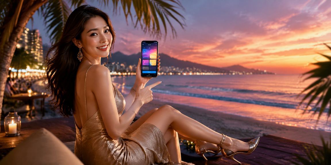 Người chơi tại bãi biển Đà Nẵng nhận thưởng cashback từ af1 trên điện thoại
